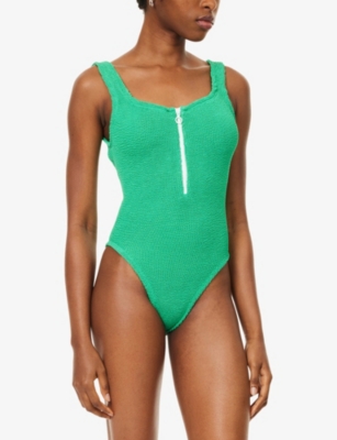 Hunza G Womens  Dallas Swimsuit In Green