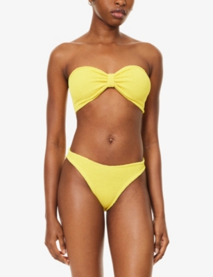 Hunza G Womens Sunflower Jean Bikini Set In Yellow