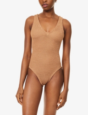 Hunza G Womens  Sadie Swimsuit In Brown