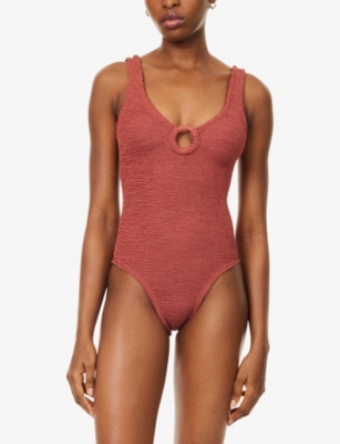 Hunza G Womens  Celine Coverage Swimsuit In Multi