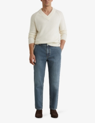REISS: Manhattan Straight-Leg Stretch-Denim Jeans