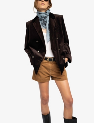 Zadig & Voltaire Womens Baby Blue Nuage Cashmere Bandana Scarf In Blue