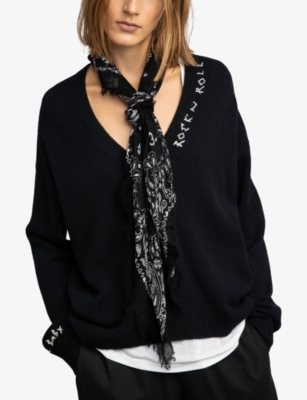 ZADIG&VOLTAIRE: Nuage Cashmere Bandana Scarf