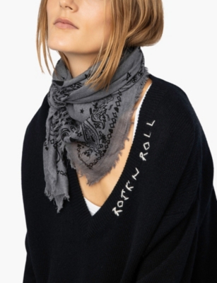 Zadig & Voltaire Womens Road Nuage Cashmere Bandana Scarf
