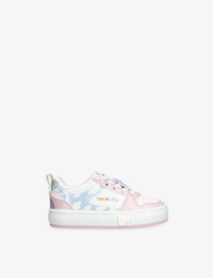 GROUND UP: Kids' Peppa Pig Cloud Rainbow Leather Trainers