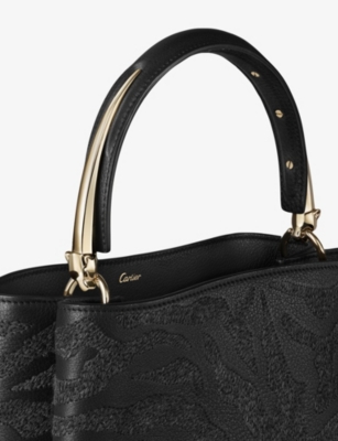 Cartier Womens Black Panthère Double De  Small Leather Top-handle Bag In Black