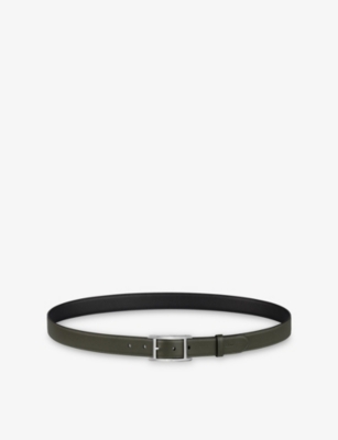 Cartier Womens Black And Green Tea Tank De  Leather Belt