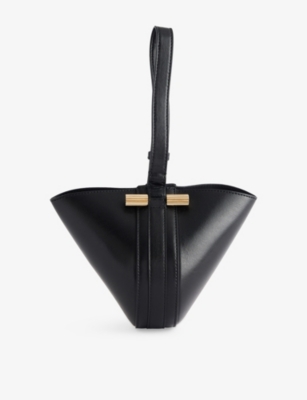 Victoria Beckham Womens Black Mini Dia Smooth Leather Pouch In Black