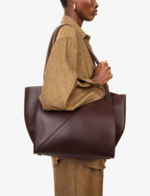 Victoria Beckham Womens Burgundy Victoria Soft Leather Tote Bag In Burgundy
