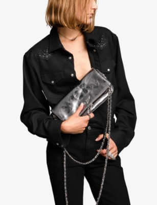 ZADIG&VOLTAIRE: Rock Vintage Leather Clutch