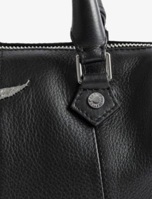 Zadig & Voltaire Xs Sunny Vibe Grained-leather Tote Bag In Black