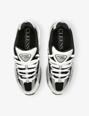 CLEENS: Hyper Leather And Mesh Trainers