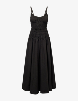 Dissh Womens Black Toby Cotton Midi Dress In Black