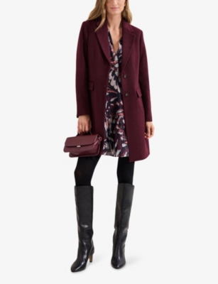 PHASE EIGHT: Lydia Single-Breasted Wool-Blend Coat