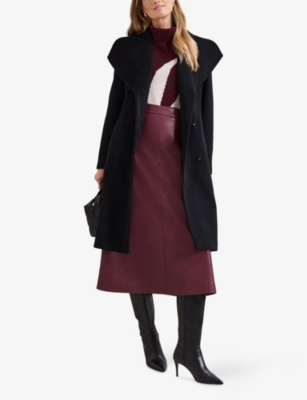 PHASE EIGHT: Nicci Belted-Waist Wool-Blend Coat