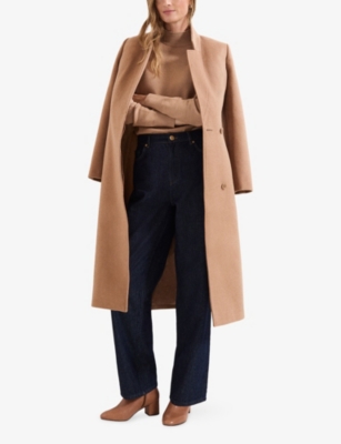 PHASE EIGHT: Charlotte Tie-Belt Wool-Blend Coat