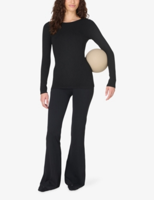 SWEATY BETTY: Mindful Flex Boat-Neck Long Sleeve Jersey Top