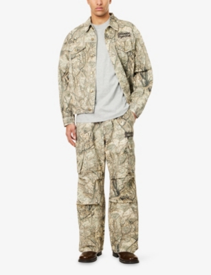 BILLIONAIRE BOYS CLUB: Diamond Wide-Leg Cotton Trousers