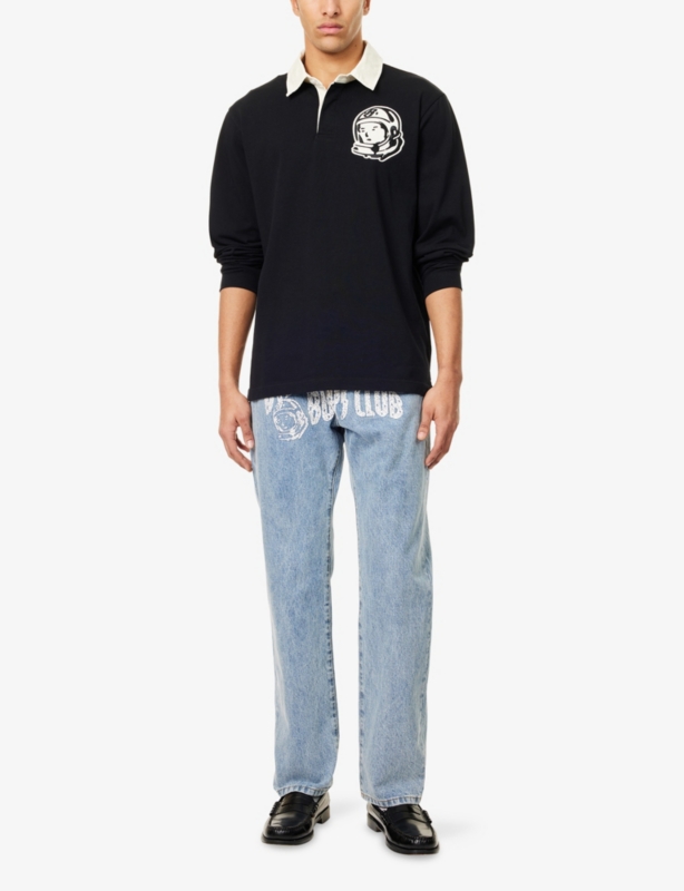 Astro Patch Rugby Long-Sleeves Cotton-Jersey Shirt