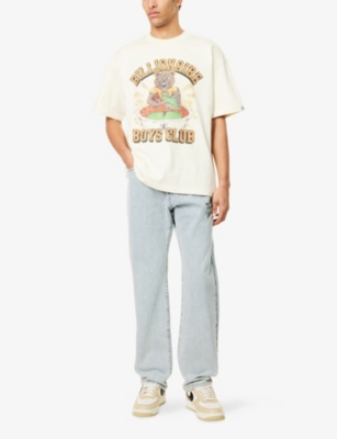 BILLIONAIRE BOYS CLUB: Rhinestone Mascot Crewneck Cotton-Jersey T-Shirt