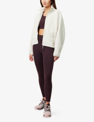 Vuori Womens Bone Alpine High-neck Fleece Jacket Xs In White
