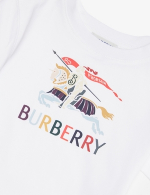 BURBERRY: Printed Crewneck Cotton-Jersey 6 Months-3 Years