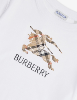 BURBERRY: Cedar Knight-Patch Cotton-Jersey T-Shirt 6 Months-3 Years