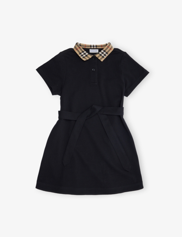 Astrid Check Collar Cotton Dress 3-14 Years