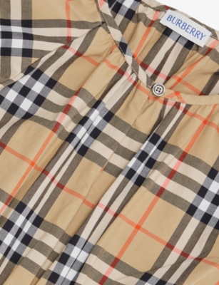 BURBERRY: Rumi Signature Check Cotton Dress 4-14 Years