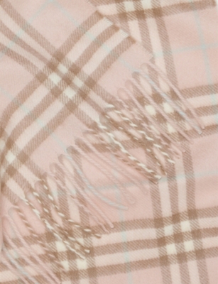 BURBERRY: Kids' Check-Print Cashmere Scarf