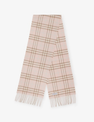 BURBERRY: Kids' Check-Print Cashmere Scarf