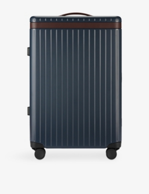 Carl Friedrik The Check-in 4-wheel Suitcase 68cm In Blue