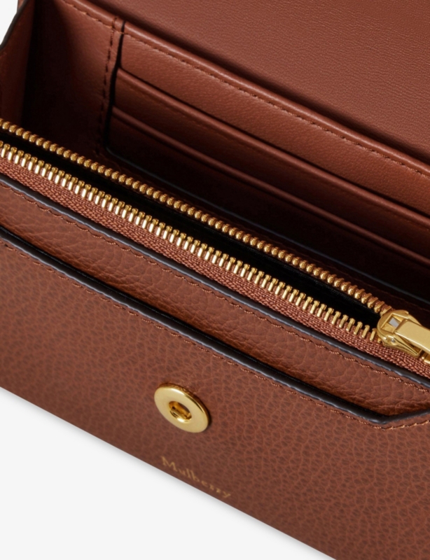 Folded Press-Stud Leather Wallet