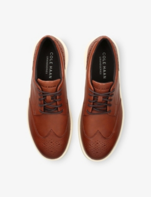 COLE HAAN: Grand Crosscourt Daily Wingtip Leather Trainers