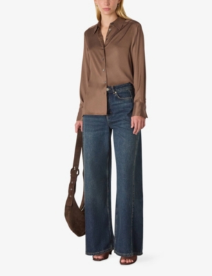 WHISTLES: Metallic Long-Sleeve Woven Shirt