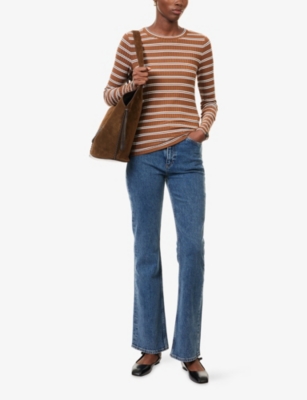 Rag & Bone Luca Ribbed Tee In Multi