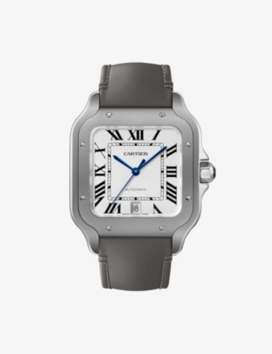 Cartier Mens Grey Santos De  Large Model Titanium Automatic Watch 40 X 47.5mm In Black