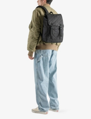 Herschel Supply Co Womens Black Retreat Quilted Shell Backpack 23l In Black