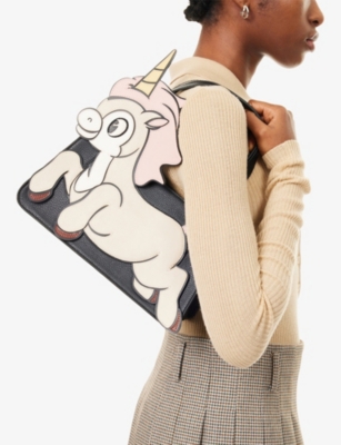 MAX ALLEN: Harry Lambert for Max Allen x Disney Unicorn Leather Shoulder Bag