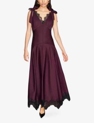 RO&ZO: Bronte Lace-Trim Woven Maxi Dress