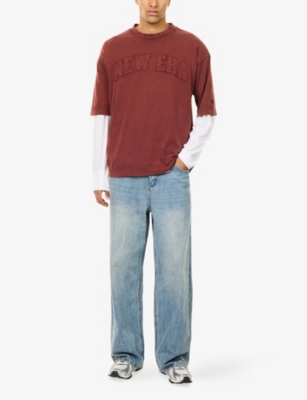 NEW ERA: Logo-Embroidered Washed Cotton T-Shirt