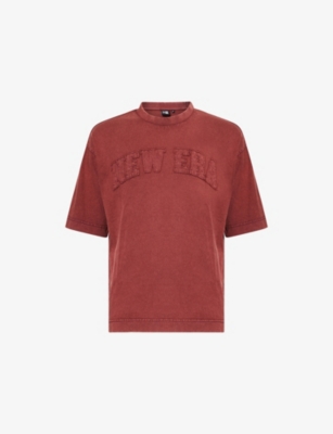 NEW ERA: Logo-Embroidered Washed Cotton T-Shirt