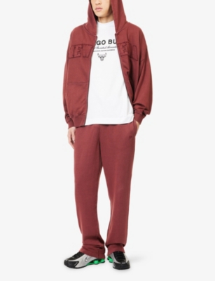 NEW ERA: Washed Straight-Leg Cotton-Jersey Jogging Bottoms