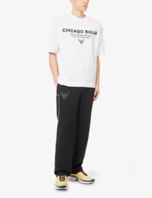 NEW ERA: Chicago Bulls NBA Linear Straight-Leg Cotton-Blend Jogging Bottoms