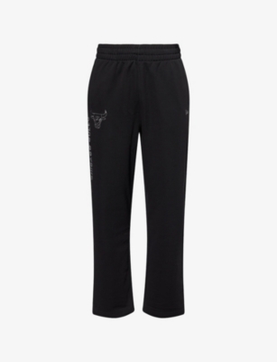 NEW ERA: Chicago Bulls NBA Linear Straight-Leg Cotton-Blend Jogging Bottoms
