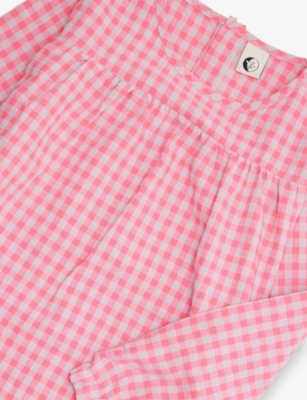 Sleepy Doe Gingham Balloon Cotton-poplin Pyjama Set 1-11