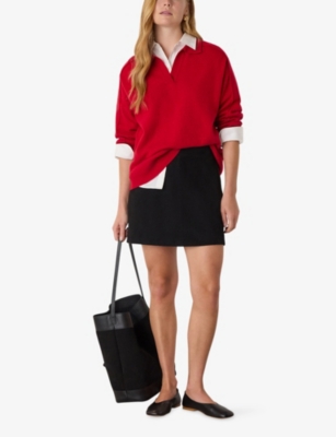 WHISTLES: Open-Collar Long-Sleeve Wool Jumper