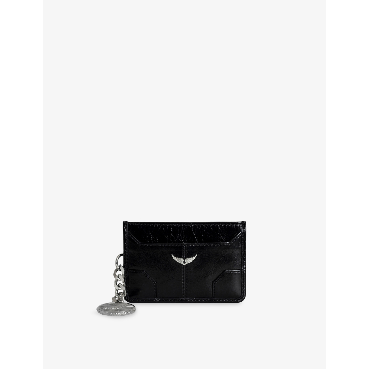 Zadig&Voltaire Sunny Vintage-Effect Leather Card Holder