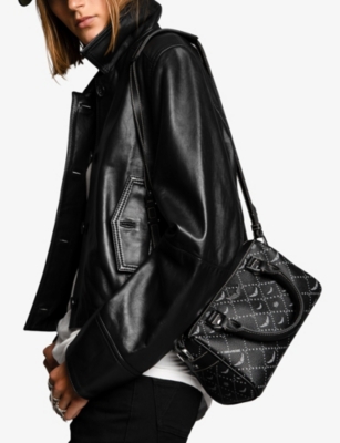 Zadig & Voltaire Monogram Xs Sunny Vibe Cross Body Bag In Black