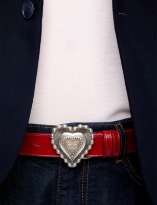 ZADIG&VOLTAIRE: Santa Fe Heart-Buckle Leather Belt